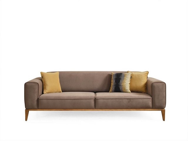 Xlmoebel Sofa Neu Gelbes Stoff-Sofa-Set mit 3 Teilen und 4 Sitzplätzen, Her günstig online kaufen