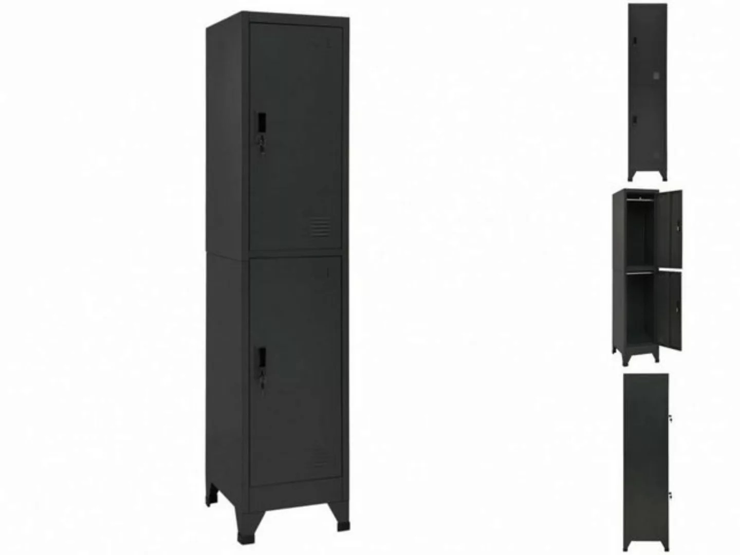 vidaXL Aktenschrank Schließfachschrank Anthrazit 38x45x180 cm Stahl günstig online kaufen