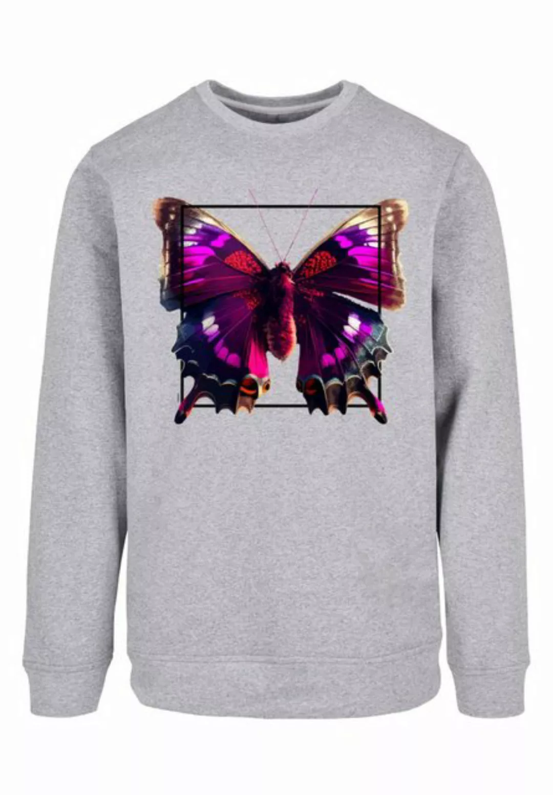 F4NT4STIC Kapuzenpullover Pink Schmetterling CREWNECK Print günstig online kaufen