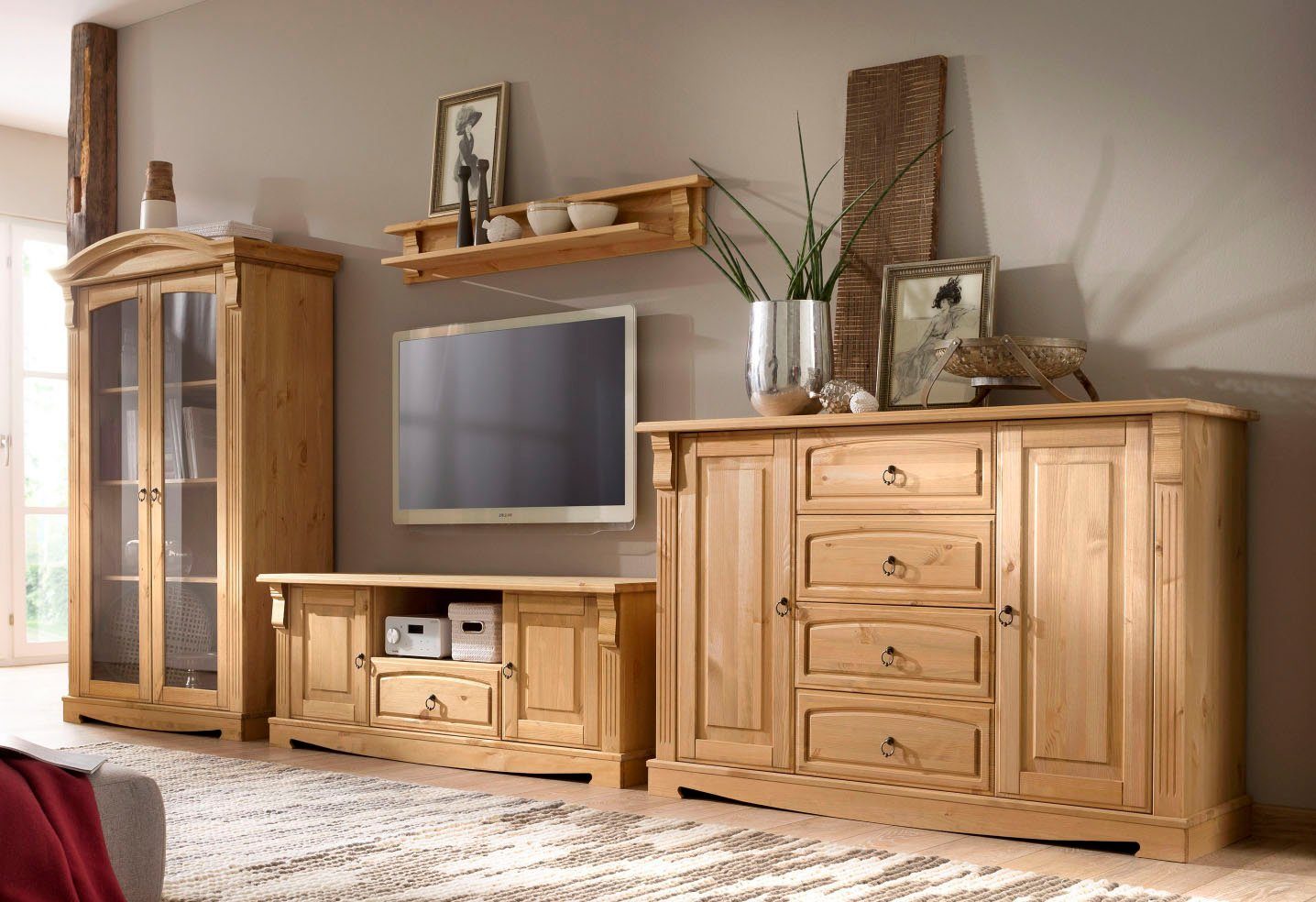 Home affaire Sideboard "Anna", (Gesamtmaße (B/T/H): ca. 140/44/88 cm), Komm günstig online kaufen