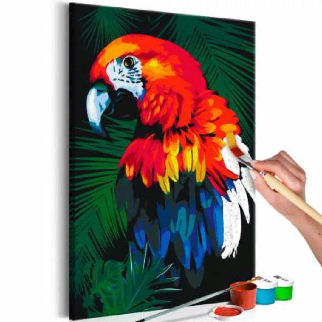 artgeist Malen nach Zahlen Papagei mehrfarbig Gr. 40 x 60 günstig online kaufen