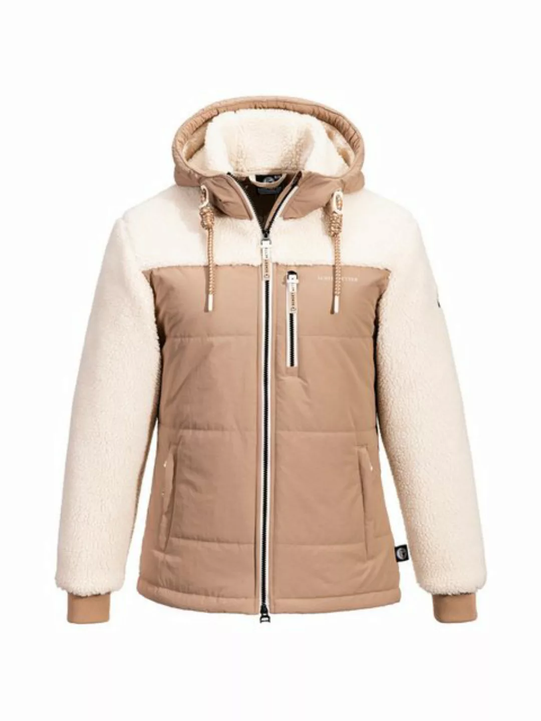 Schietwetter Kapuzenfleecejacke Damen Hybridjacke "Sturmfrei Lara günstig online kaufen