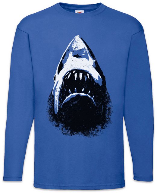 Urban Backwoods Langarmshirt Shark Face Langarm T-Shirt Hai Jaws Sharks Gee günstig online kaufen