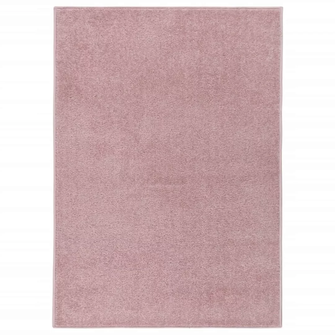 Vidaxl Teppich Kurzflor 140x200 Cm Rosa günstig online kaufen