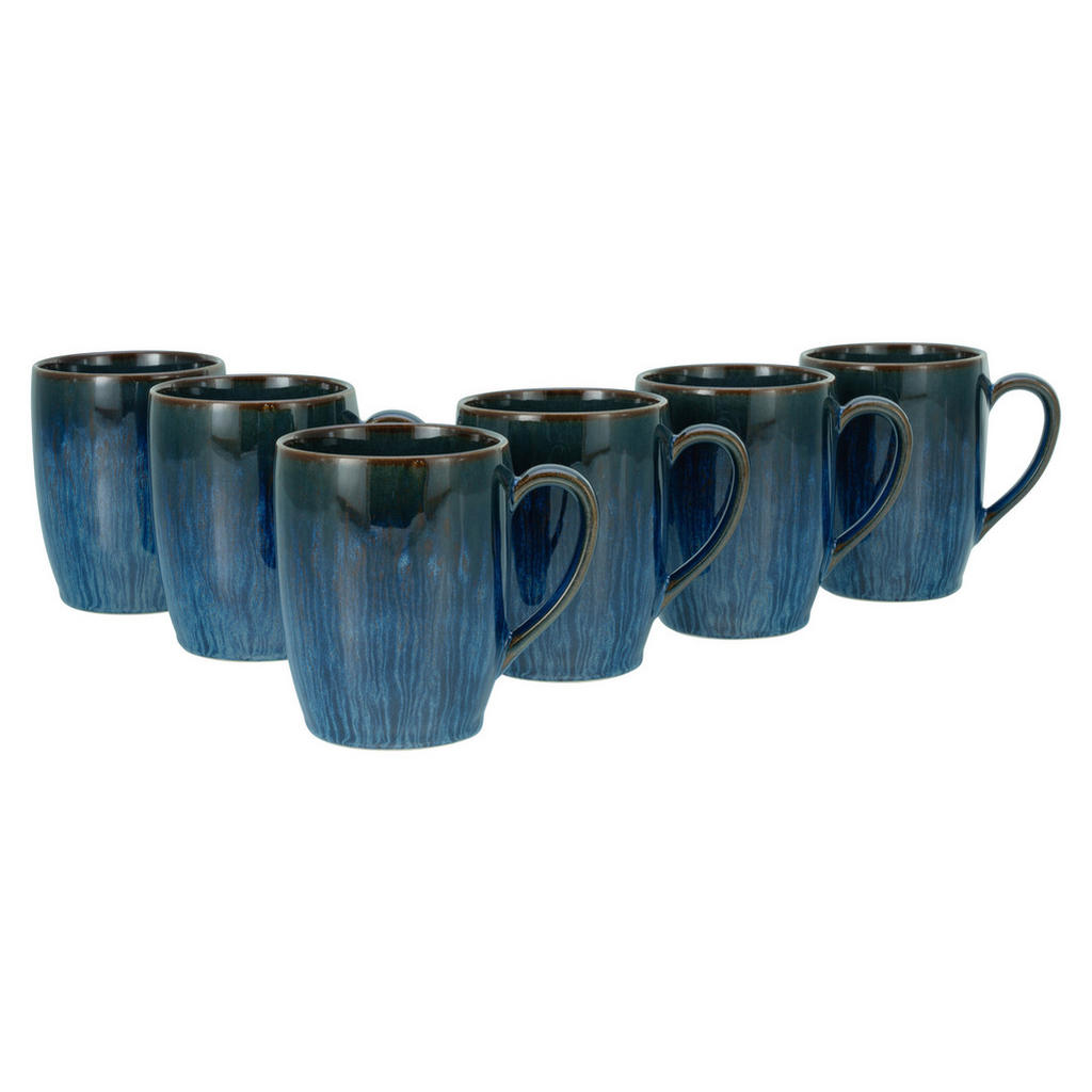 CreaTable Kaffeebecher-Set Sea Breeze blau Steinzeug 6 tlg. günstig online kaufen