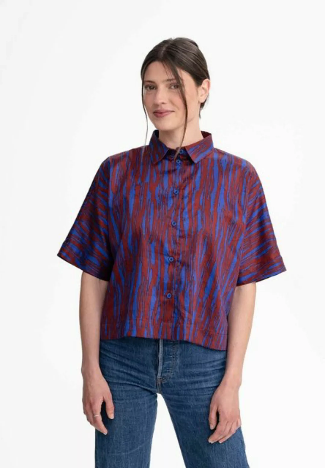 MELA Kurzarmbluse Hemd kurzärmlig RINARA Knopfleiste günstig online kaufen