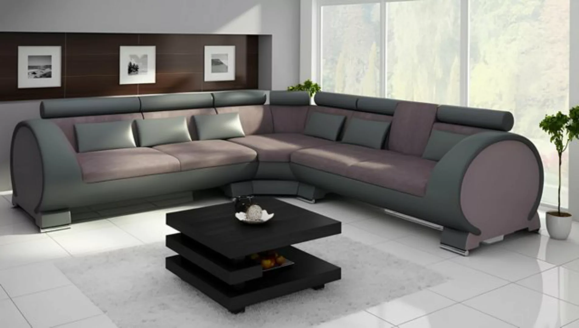 Xlmoebel Ecksofa Ecksofa VIGO "LT01" Eckcouch mit USB-Anschluss, Ecksofa Ga günstig online kaufen