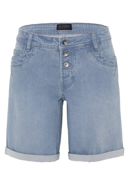 Oklahoma Jeans Bermudas aus elastischem Denim günstig online kaufen