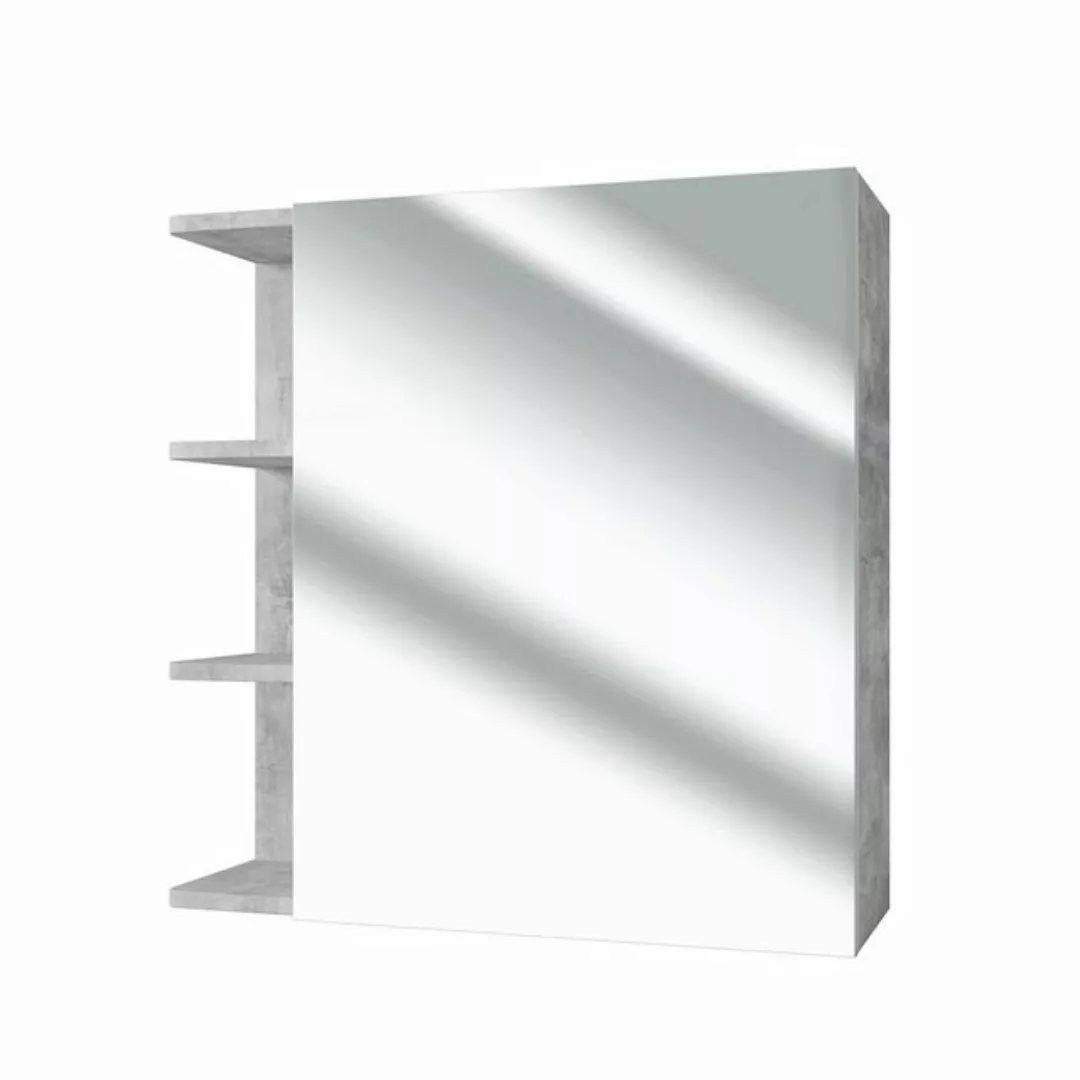 Vicco Badezimmerspiegelschrank Fynn, Beton, 62 x 64 cm günstig online kaufen