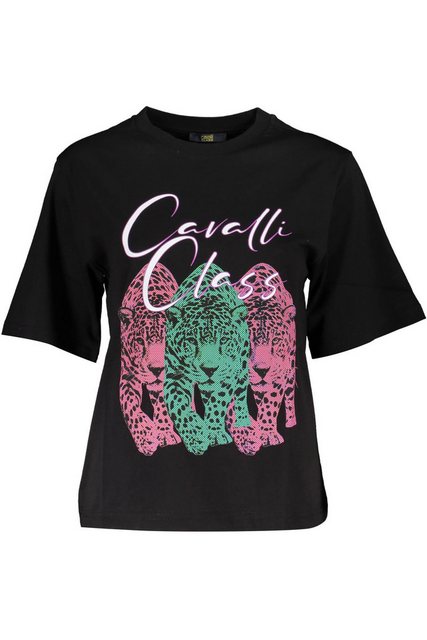 Cavalli Class T-Shirt Stilvolles Damen Slim Fit T-Shirt in Schwarz mit günstig online kaufen