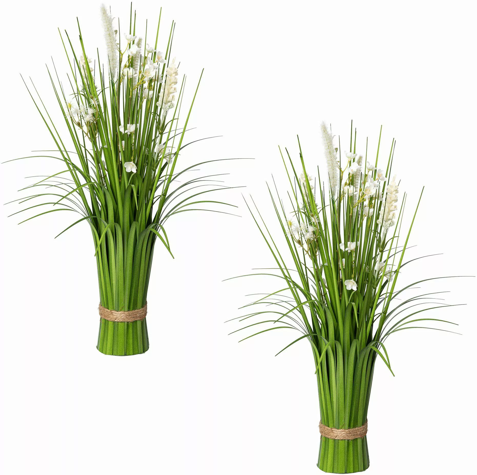 Kunstgras Stehgras-Busch mit Blüten, Creativ green, günstig online kaufen