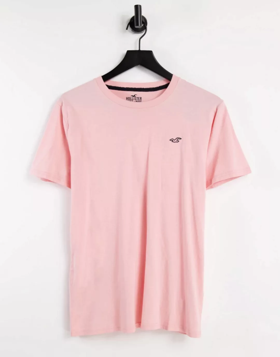 Hollister – T-Shirt mit Logo in Blütenrosa günstig online kaufen