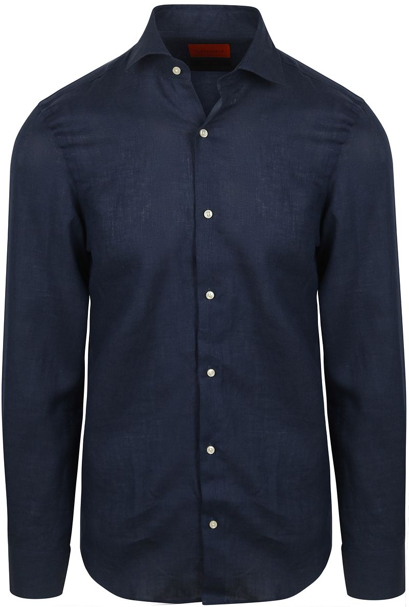 Suitable Hemd Leinen Navy  - Größe 39 günstig online kaufen