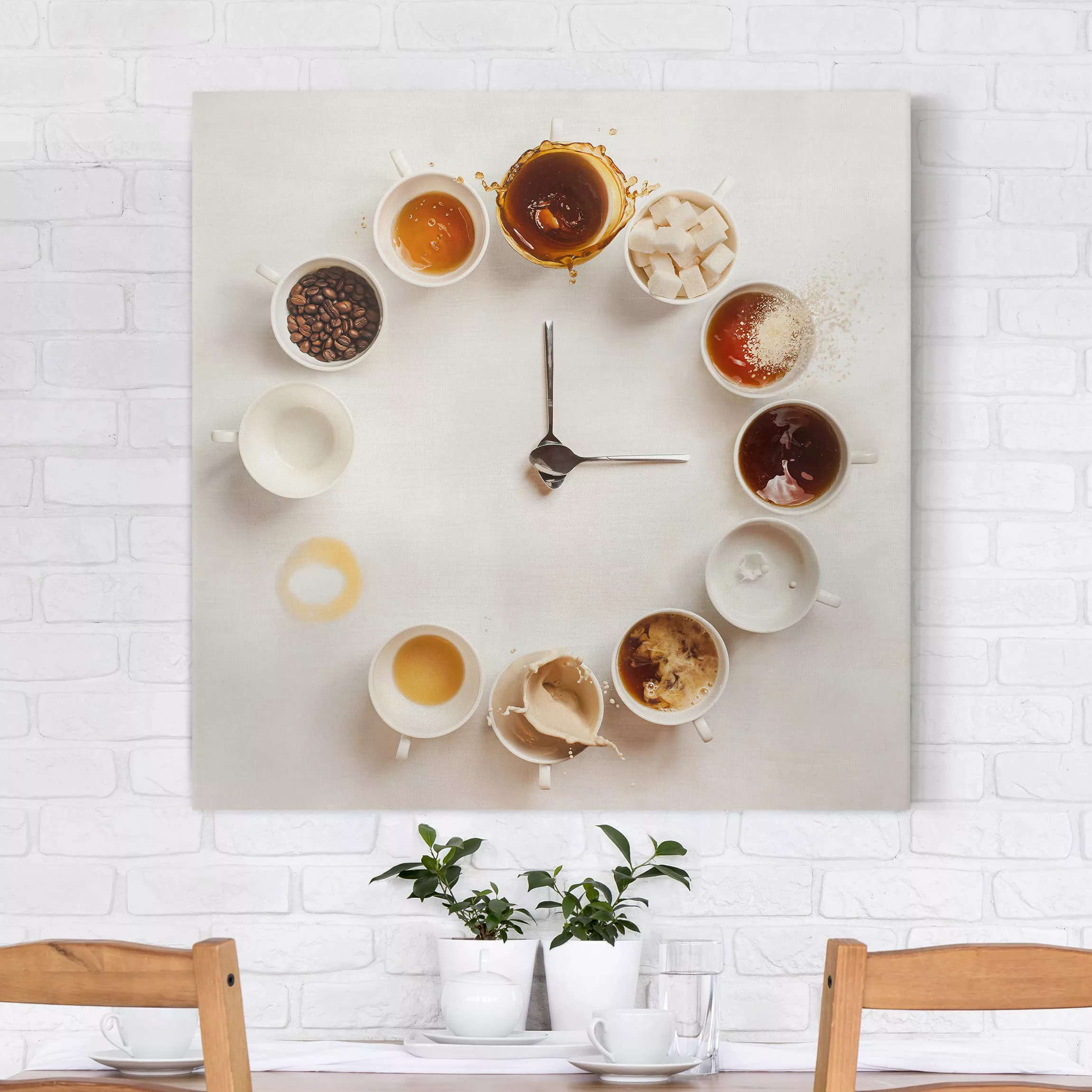 Leinwandbild Küche - Quadrat Coffee Time günstig online kaufen