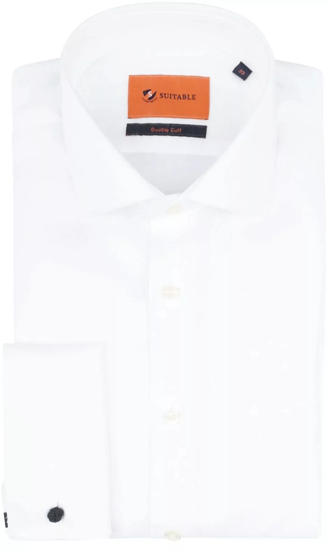 Suitable Hemd White Twill Doppelmanschette - Größe 43 günstig online kaufen