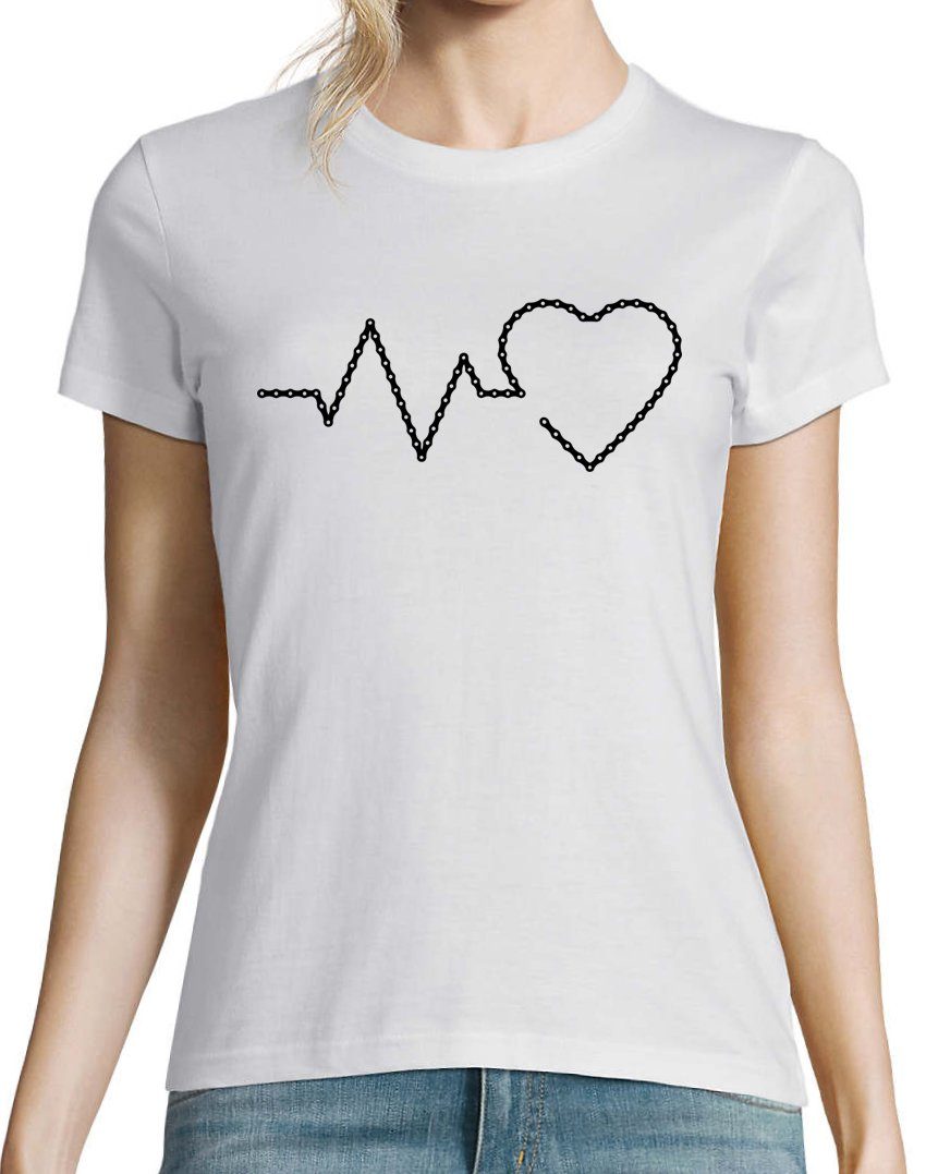 Youth Designz T-Shirt Heartbeat Fahrradkette Damen günstig online kaufen