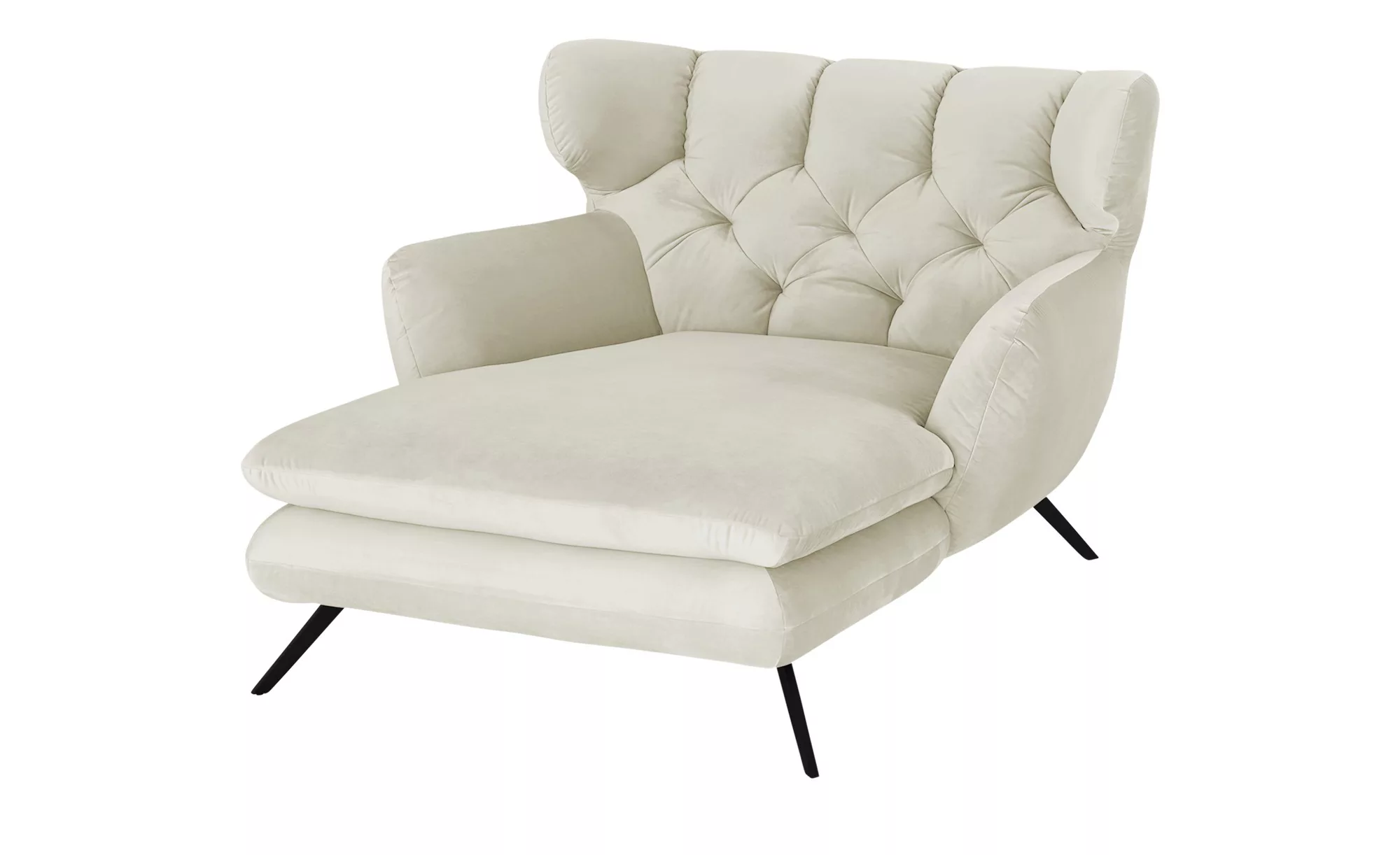 pop Longseat-Sessel Samt Caldara ¦ creme ¦ Maße (cm): B: 126 H: 94 T: 160 P günstig online kaufen