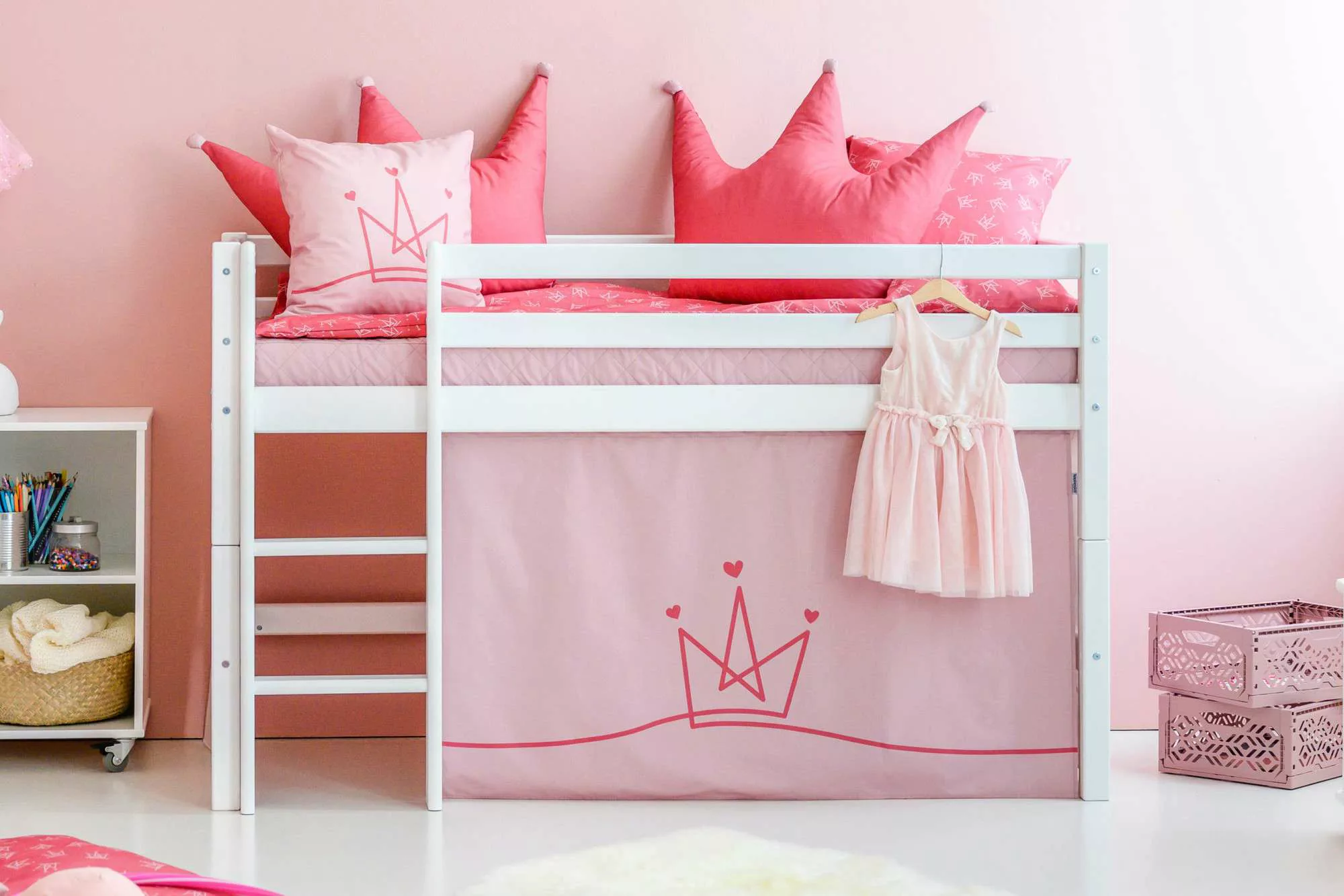 Hoppekids Hochbett "ECO Dream, Kinderbett, Spielbett, Halbhohes Bett aus Ma günstig online kaufen