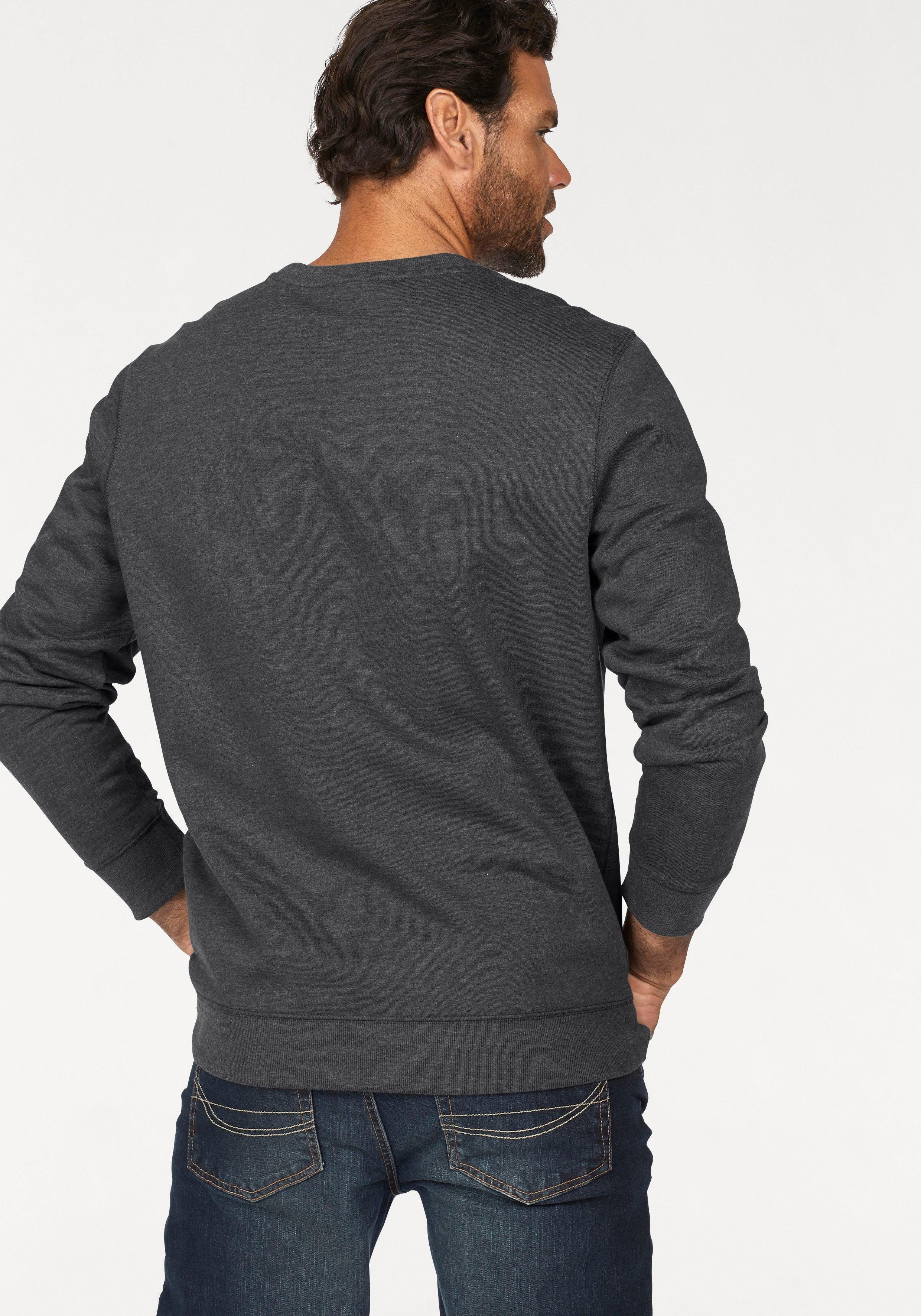 Man's World Sweatshirt Langarm, Basic-Stil, unifarben, günstig online kaufen