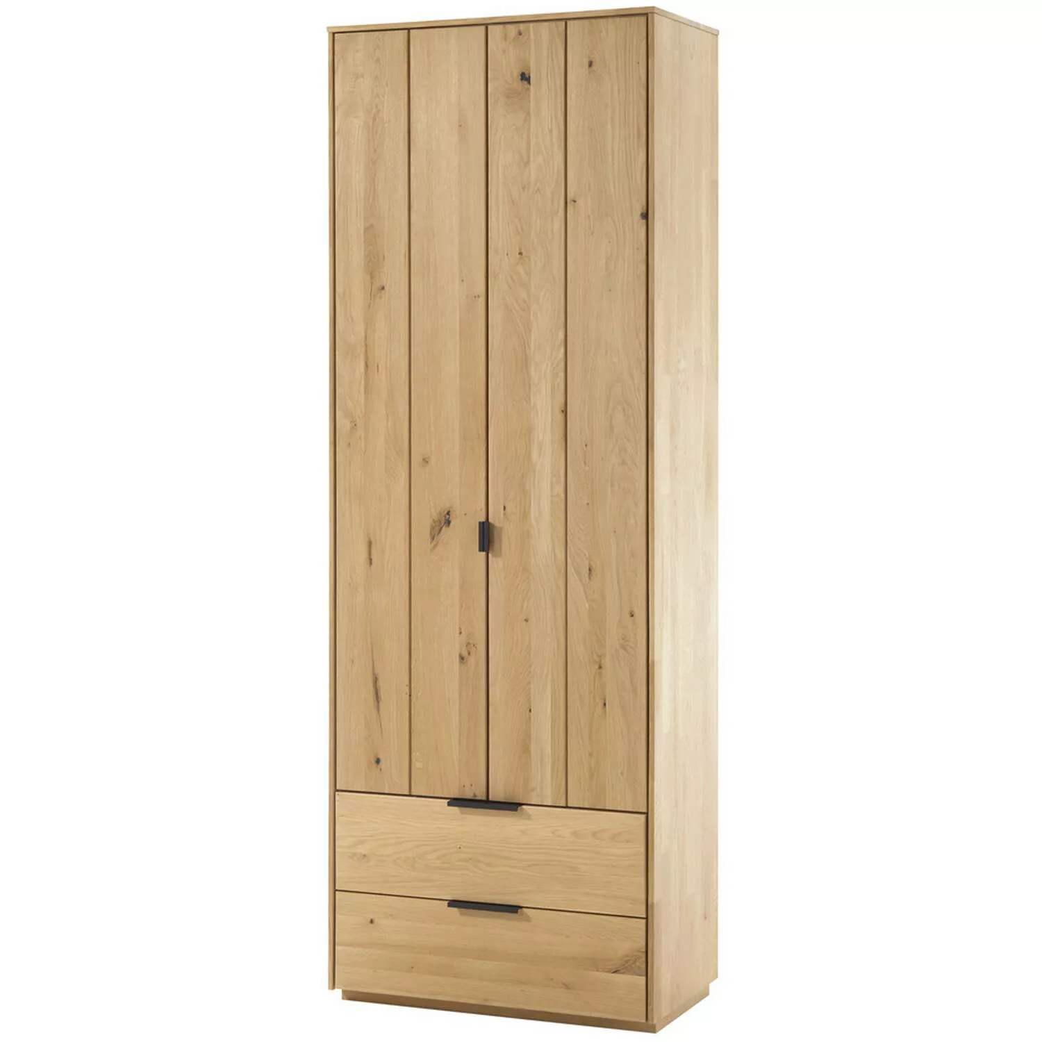 Lomadox Massivholz Garderobenschrank Eiche LESKO-52,bianco geölt, B/H/T: ca günstig online kaufen