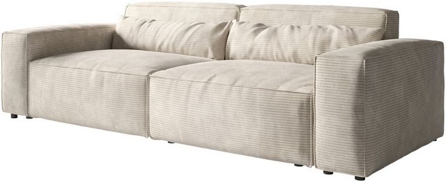 DELIFE Big-Sofa Sirpio, L Cord Beige 260x110 cm günstig online kaufen