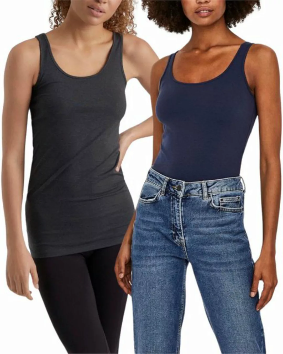 Vero Moda Tanktop (Set, 2er-Pack) Basic Shirt im Doppelpack günstig online kaufen