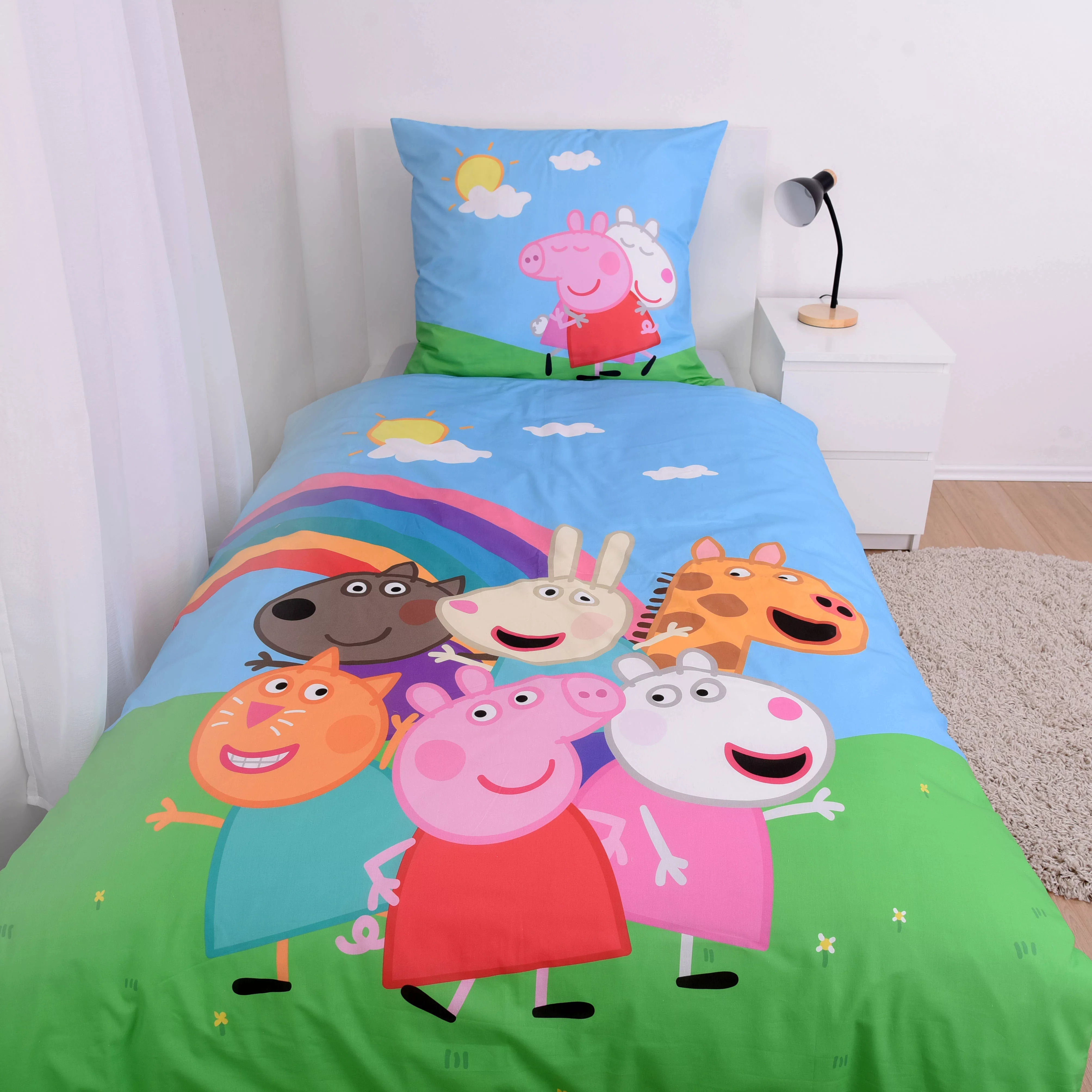 Baumwoll Wende Bettwäsche Peppa Pig Renforce Multi Baumwolle B/L: ca. 135x2 günstig online kaufen