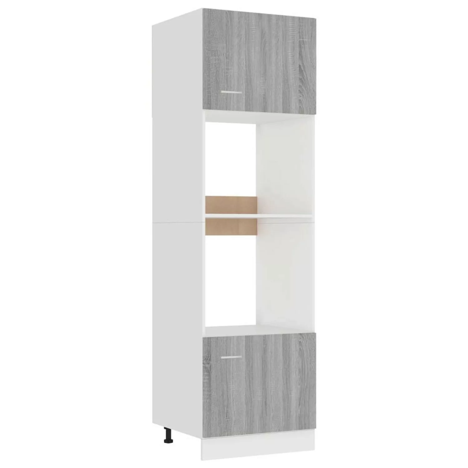 vidaXL Hängeschrank Mikrowellenumbauschrank Grau Sonoma 60x57x207 cm Spanpl günstig online kaufen