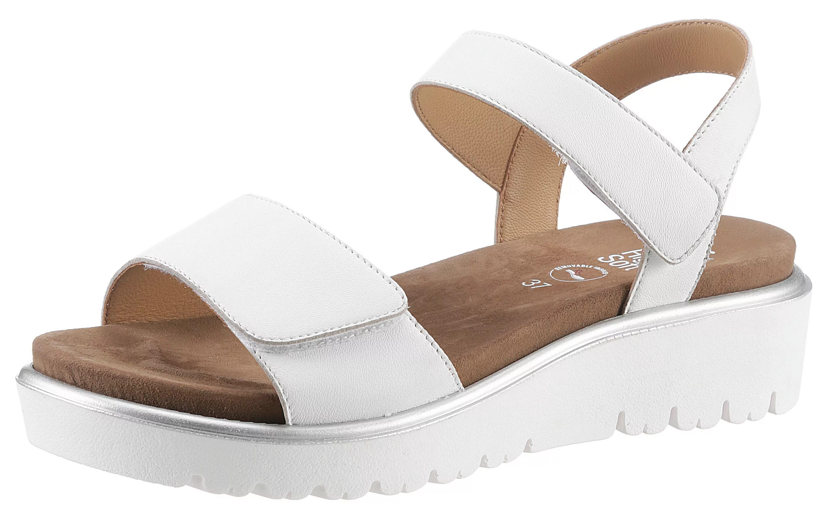 Ara Sandalette "BILBAO", Sommerschuh, Sandale, Keilabsatz, Klett, Weite G ( günstig online kaufen