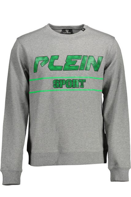 PLEIN SPORT Sweatshirt Grauer Herrenpullover: Langarm mit Kontrastdetails günstig online kaufen