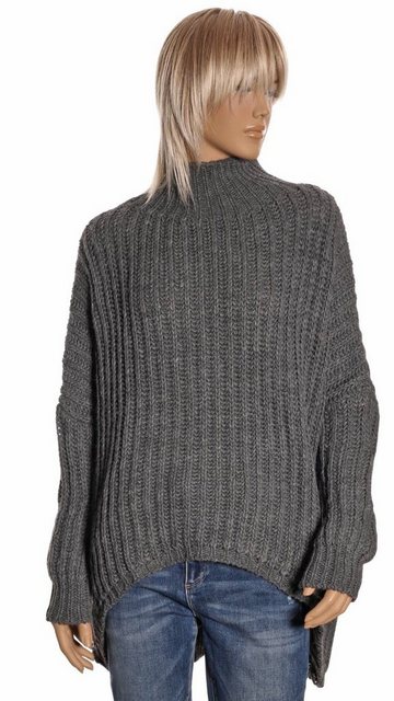 Charis Moda Longpullover Strickpullover Turtelneck Vorne kurz Hinten lang C günstig online kaufen