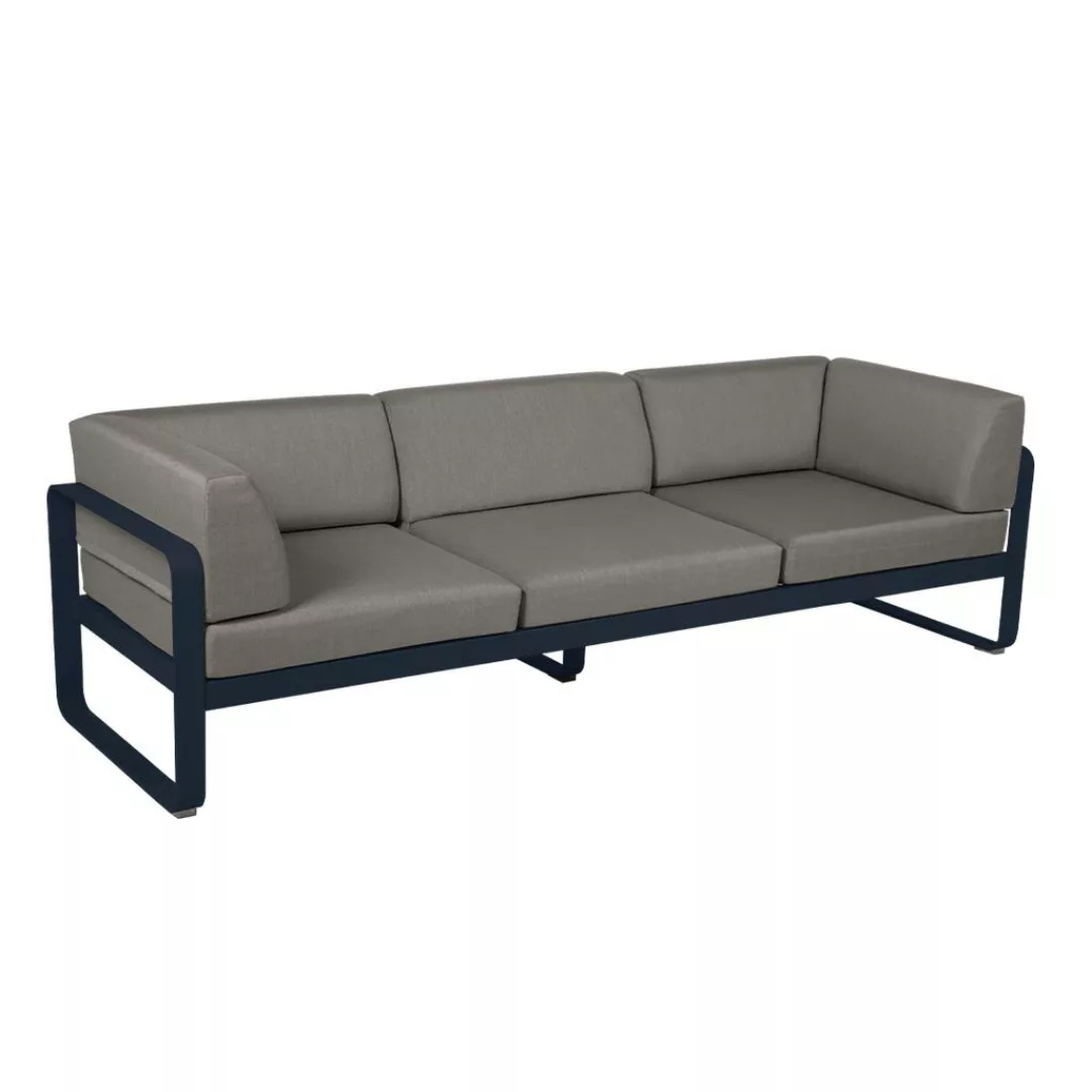 Bellevie 3-Sitzer Club Sofa Outdoor 92 Abyssblau B8 Taupegrau günstig online kaufen