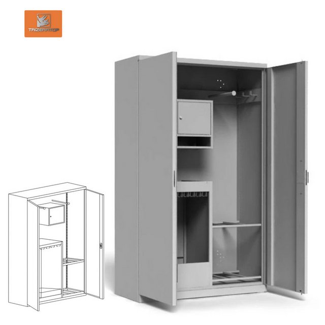 TRIZERATOP Geräteschrank Sportartikelschrank, Gymnastikschrank, 120x50x200 günstig online kaufen