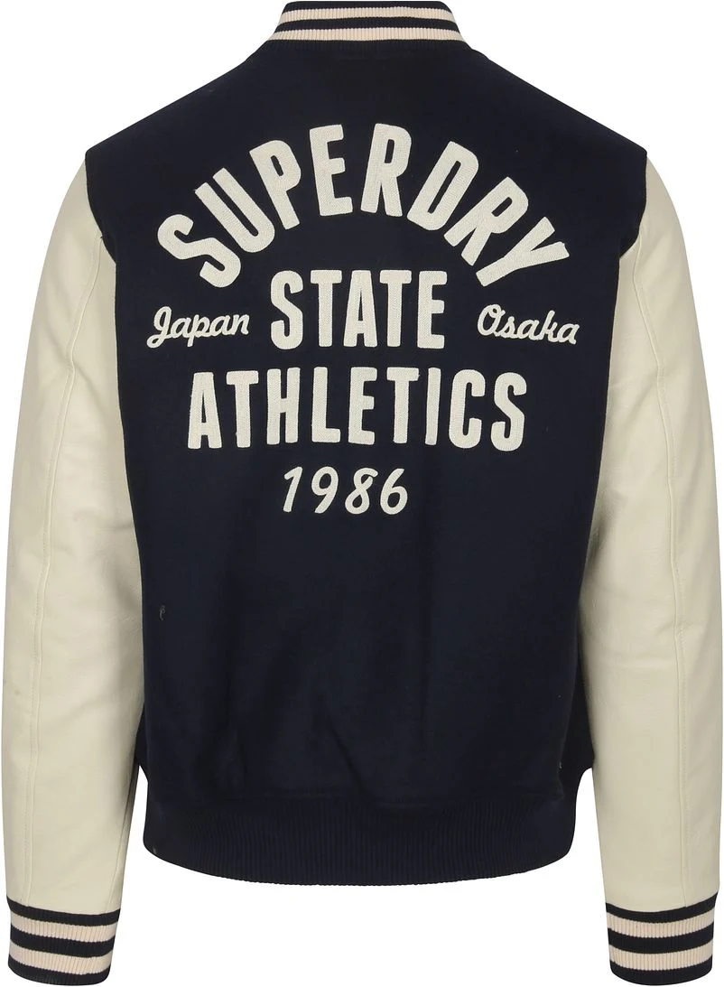 Superdry Varsity Bomberjacke Navy - Größe L günstig online kaufen