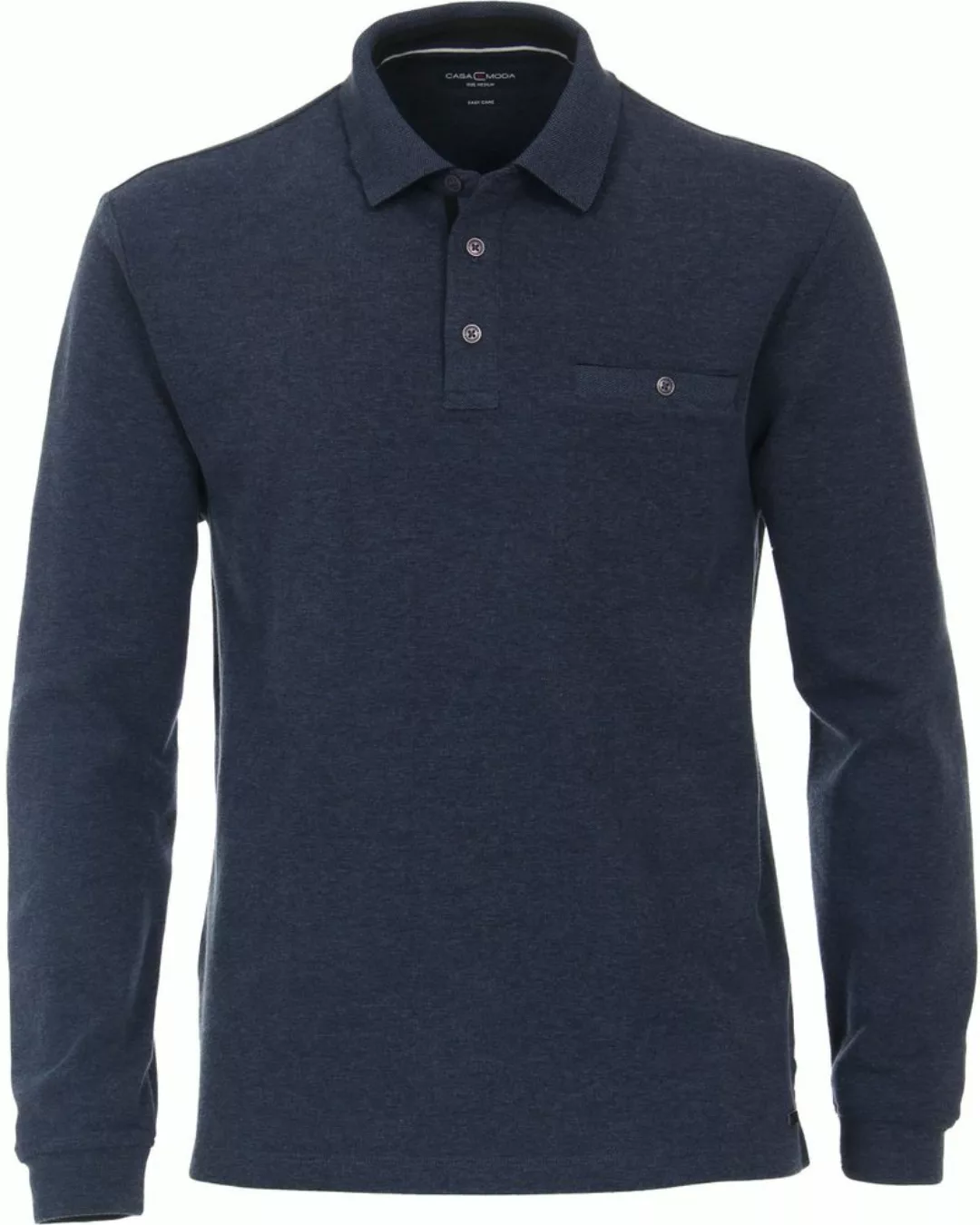 Casa Moda Poloshirt LS Dunkelblau - Größe M günstig online kaufen