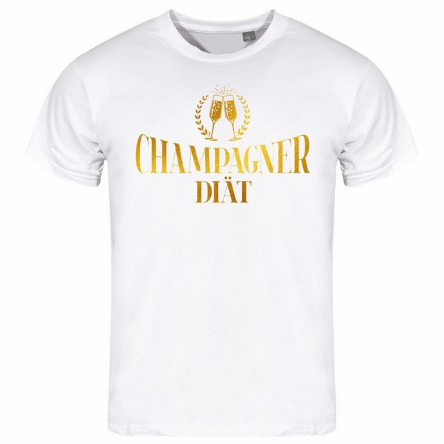 deinshirt Print-Shirt Herren T-Shirt Champagner Diät Funshirt mit Motiv günstig online kaufen