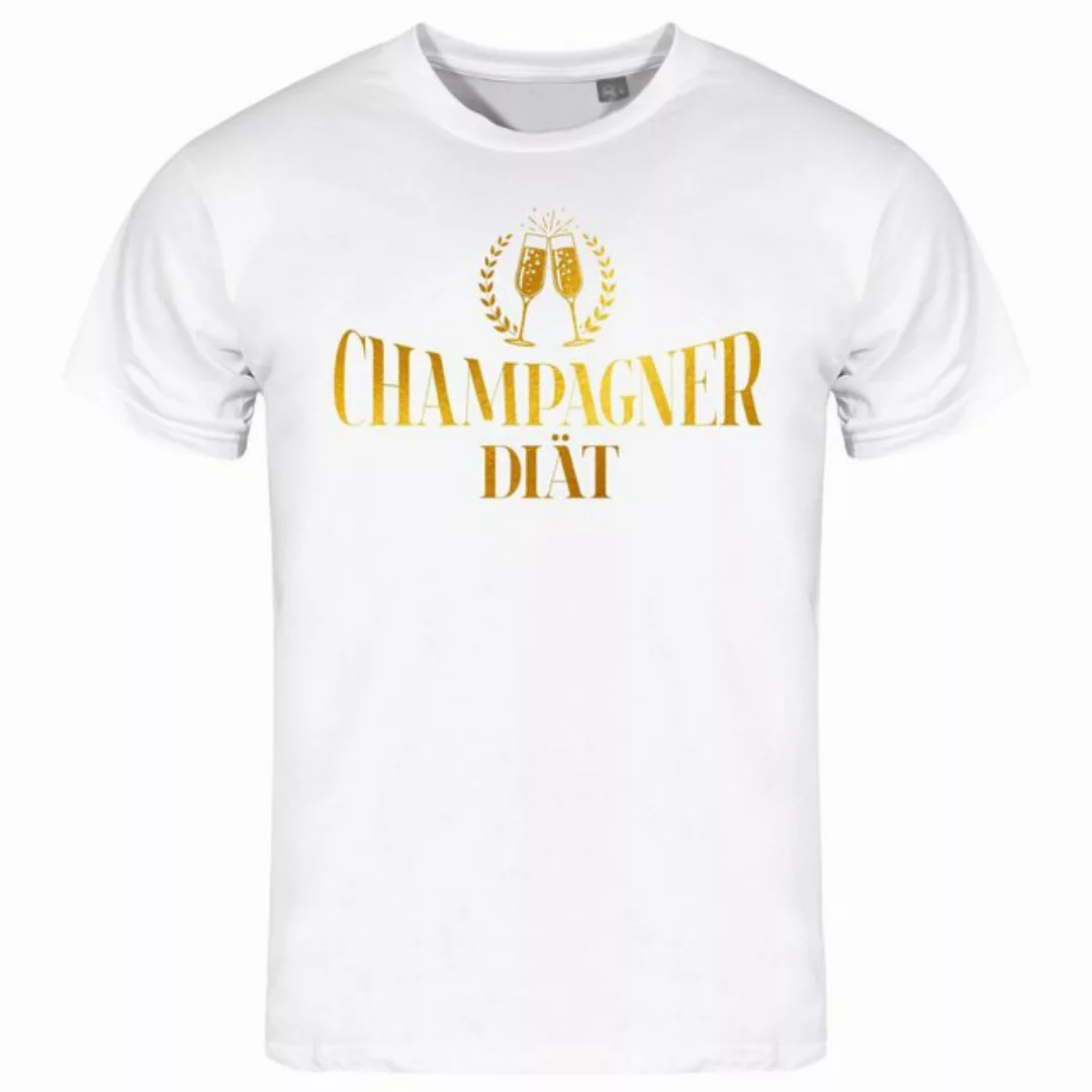 deinshirt Print-Shirt Herren T-Shirt Champagner Diät Funshirt mit Motiv günstig online kaufen