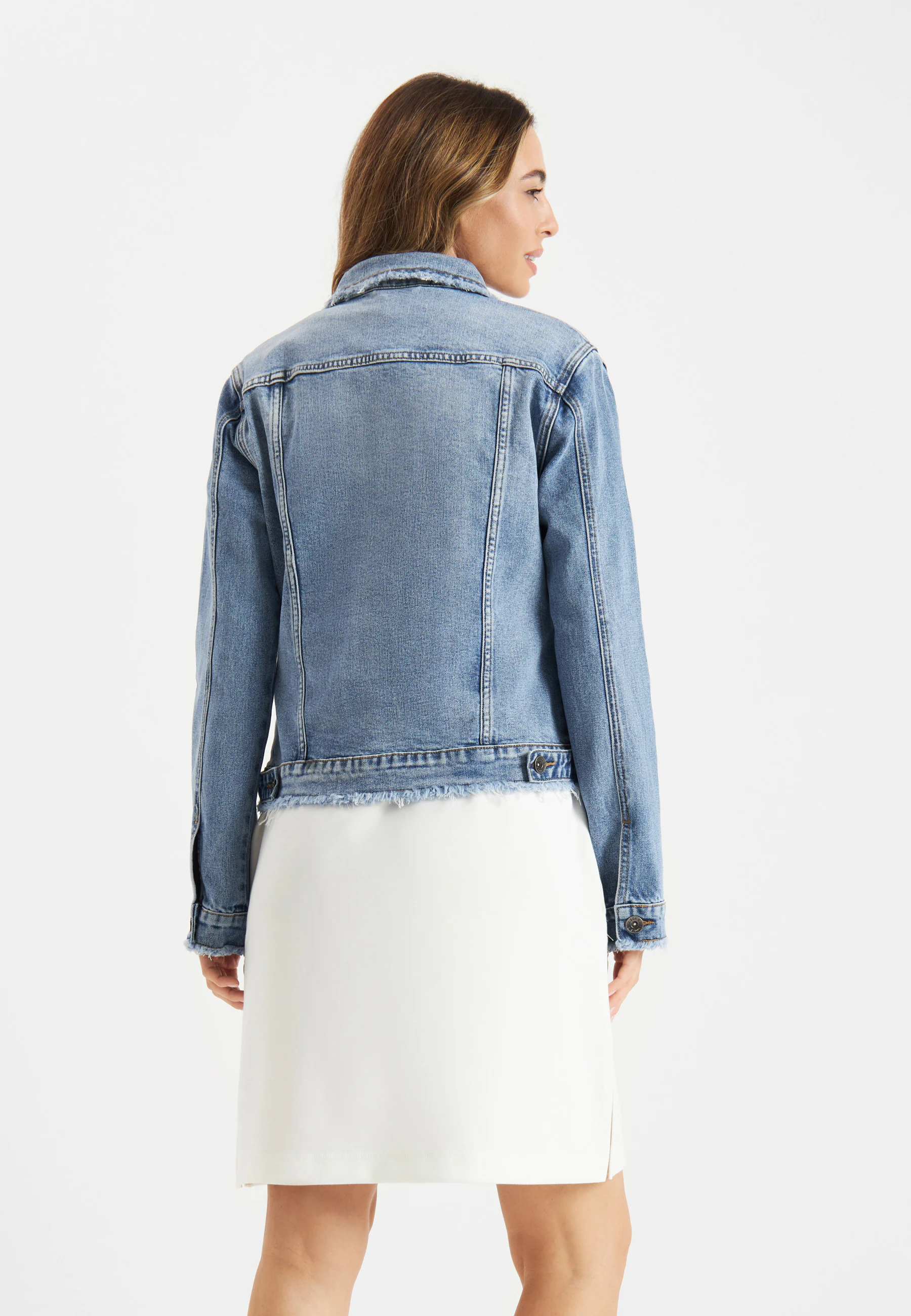 Frieda & Freddies Jeansjacke "Denim Jacket", in Metallic-Optik günstig online kaufen