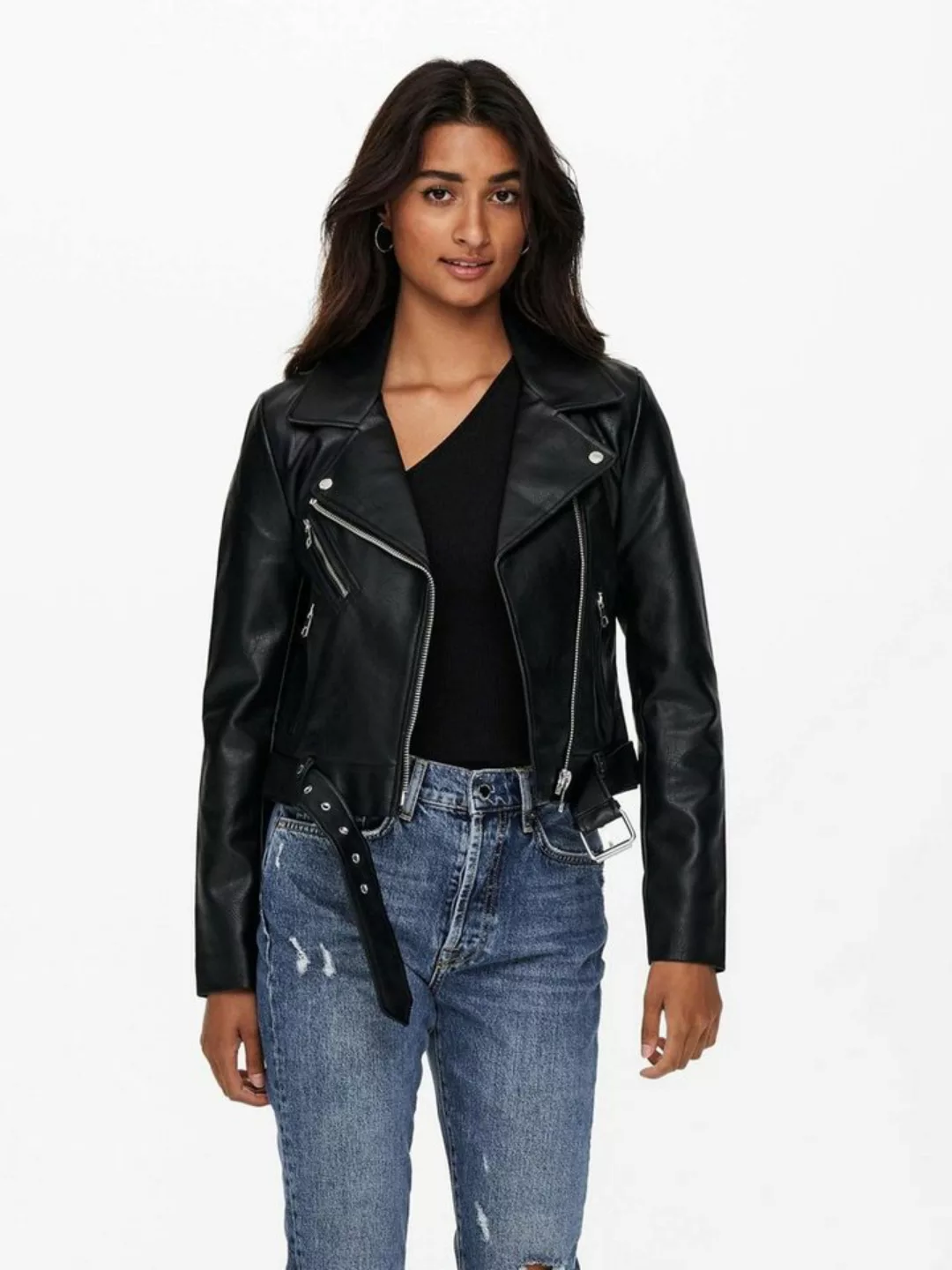 ONLY Lederimitatjacke ONLVERA FAUX LEATHER BIKER CC OTW mit Biker Details günstig online kaufen