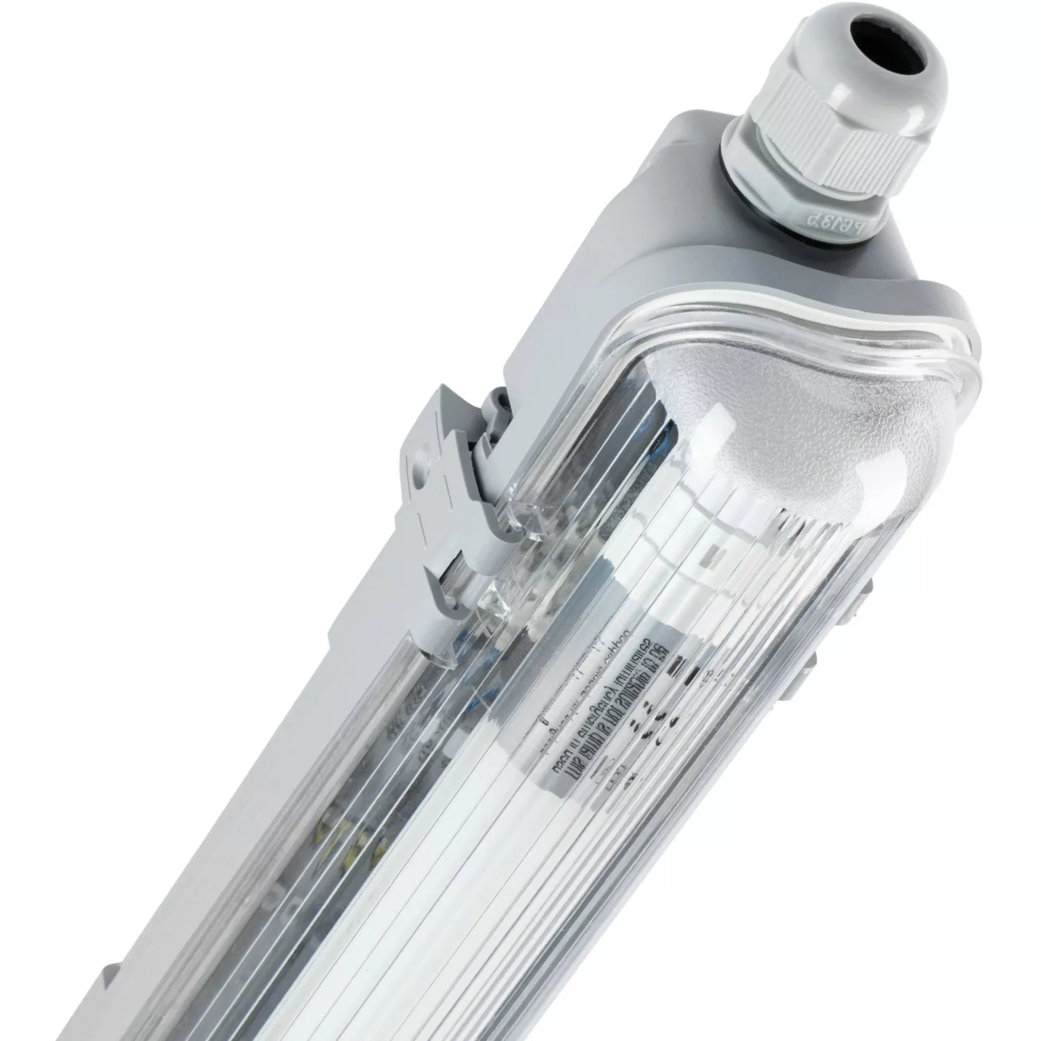LED-Feuchtraumleuchte 9 W mit Rohr Grau günstig online kaufen