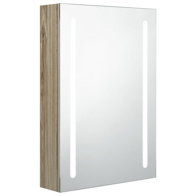 vidaXL Badezimmerspiegelschrank LED-Bad-Spiegelschrank Eichenoptik 50x13x70 günstig online kaufen