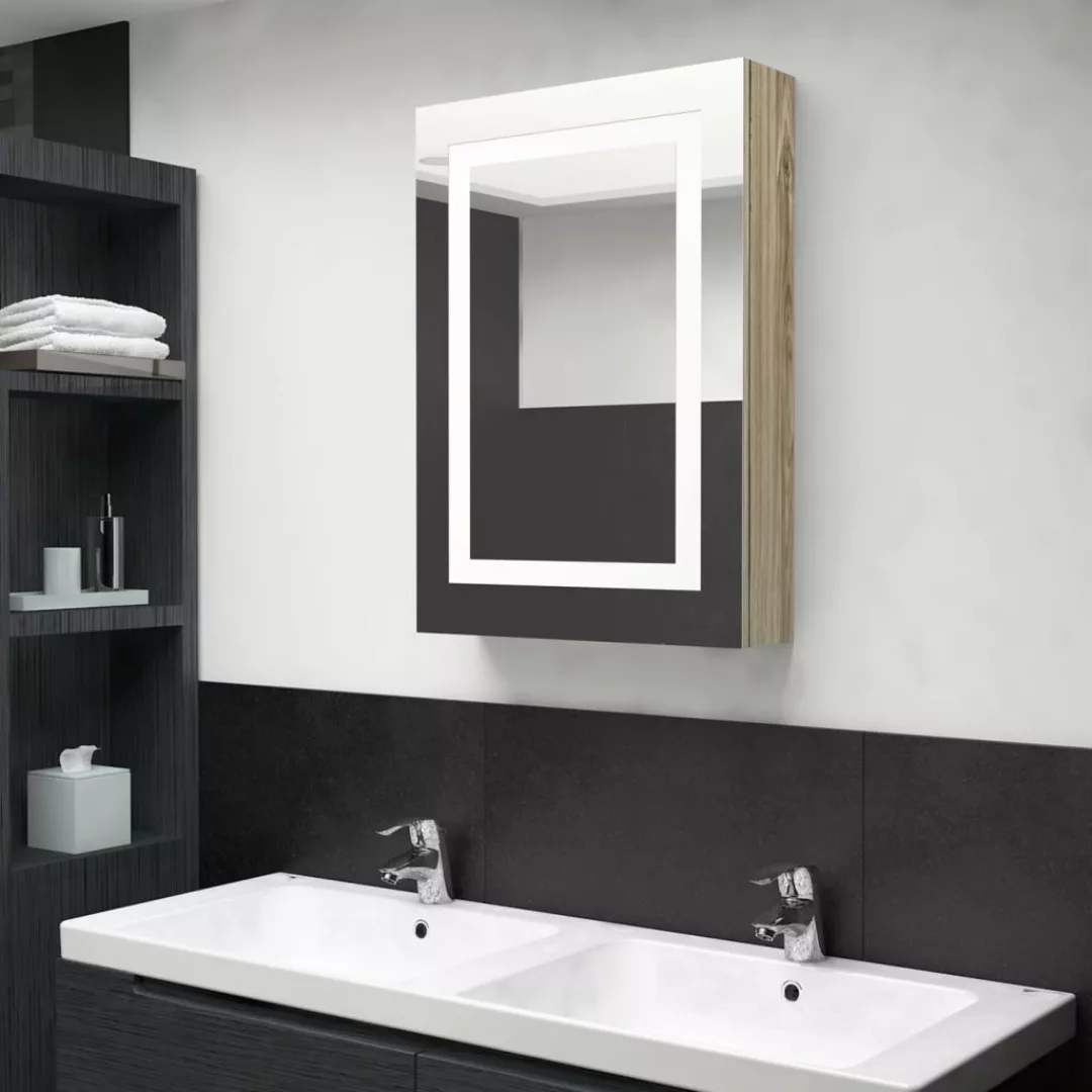 Led-bad-spiegelschrank Eichenoptik 50x13x70 Cm günstig online kaufen