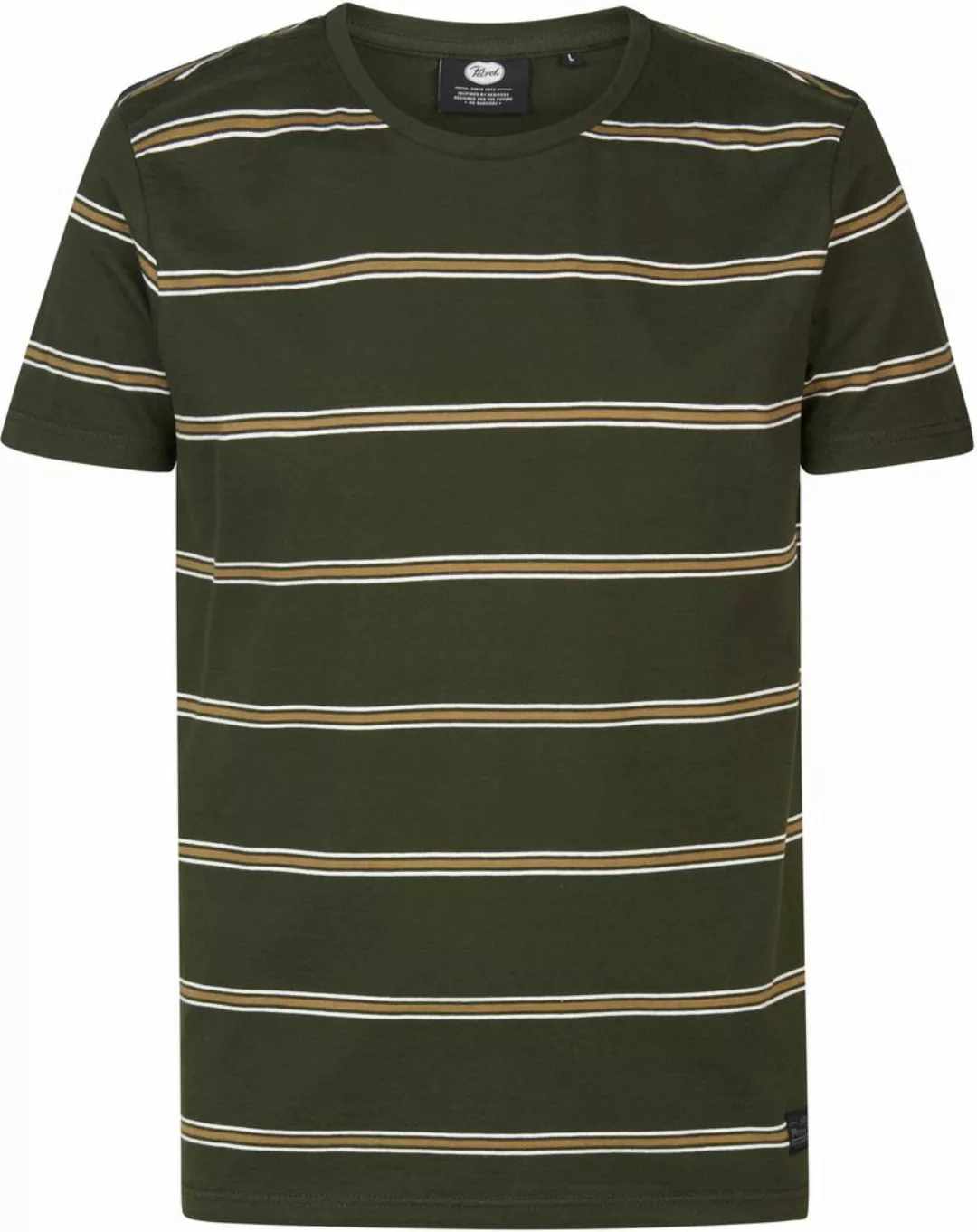 Petrol T-Shirt Rugby Gestreift Dunkelgrün - Größe M günstig online kaufen