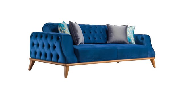 Xlmoebel Sofa Neu Chesterfield Sofa in Blau für das Wohnzimmer, klassisches günstig online kaufen