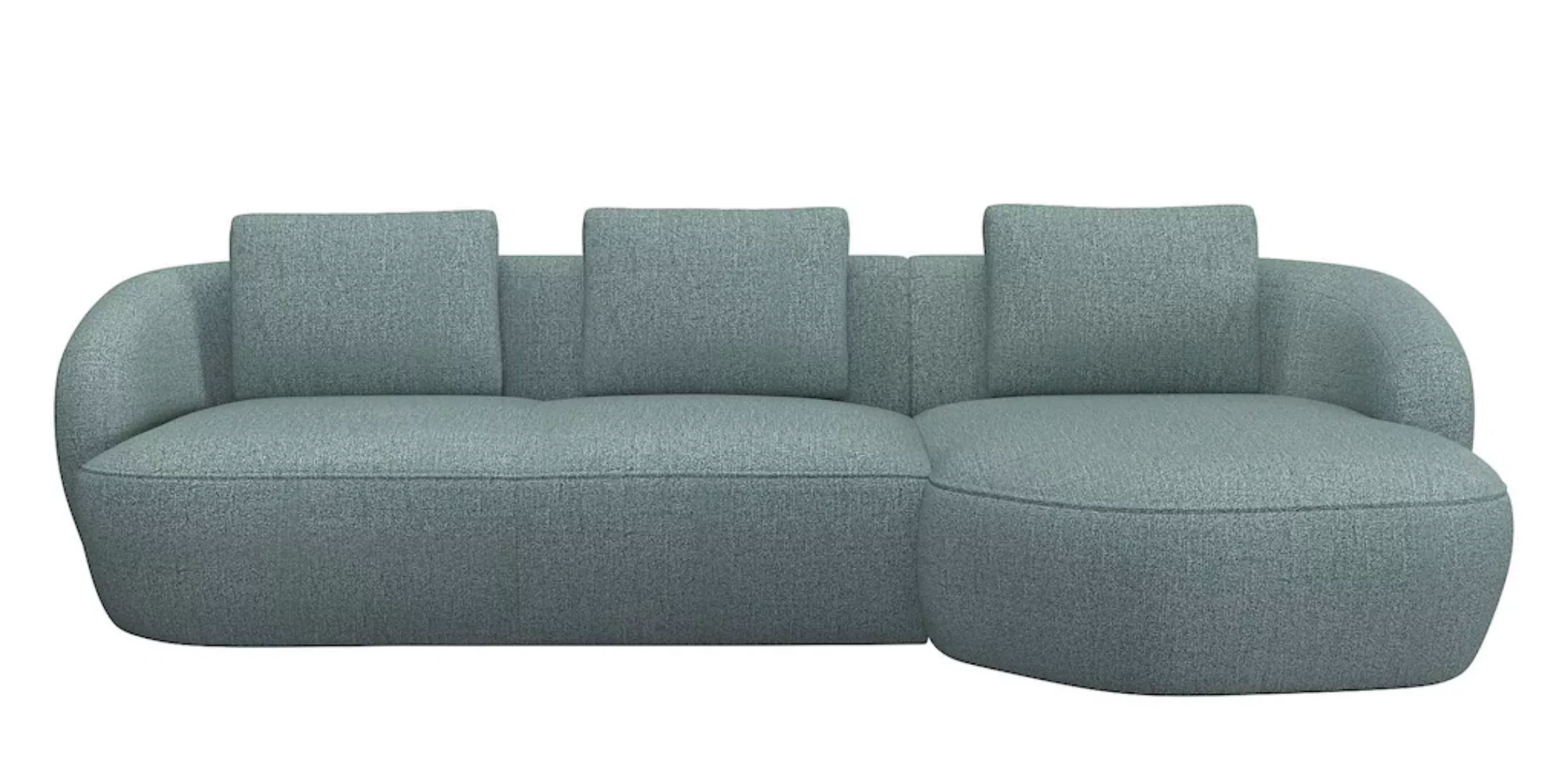 FLEXLUX Wohnlandschaft "Torino, rund, L-Form, Sofa-Ecke mit Recamiere, Long günstig online kaufen