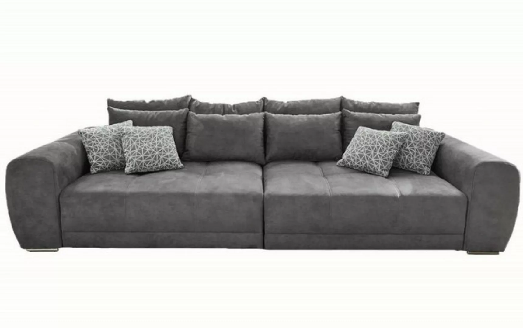 luma-home Big-Sofa 15114, XXL-Couch 306x134 cm, Federkern, viele Kissen, Mi günstig online kaufen