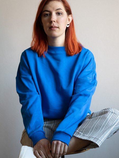 Ecostories Oversize Sweatshirt Shades Of Blue günstig online kaufen