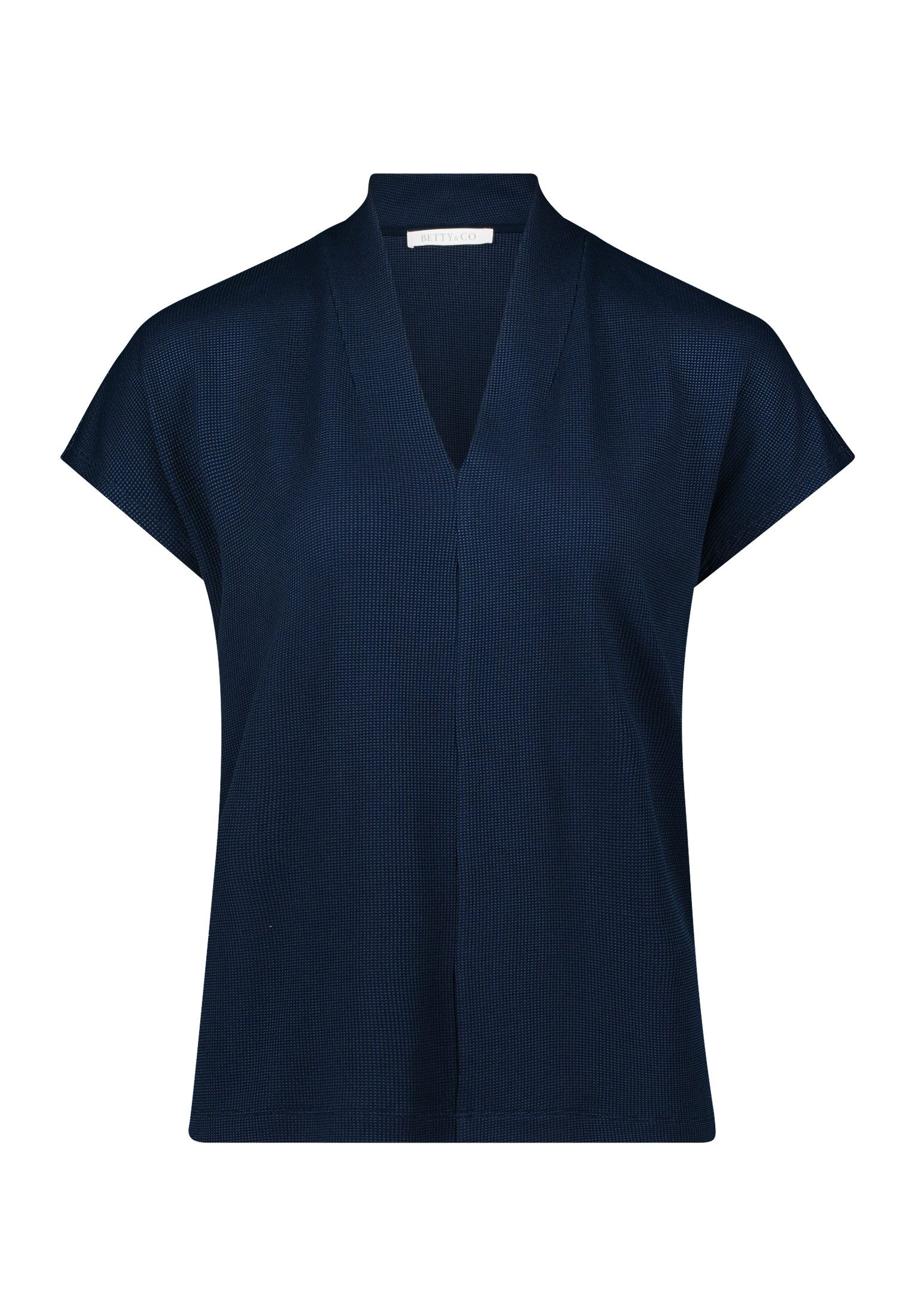 Betty&Co Kurzarmshirt "Betty & Co Damen Casual-Shirt mit V-Ausschnitt", (1 günstig online kaufen