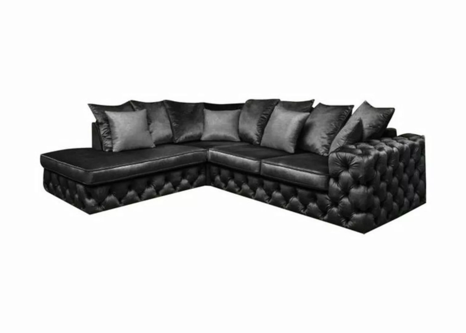 Xlmoebel Ecksofa Ecksofa L-Form Wohnlandschaft Polster Textil Chesterfield, günstig online kaufen