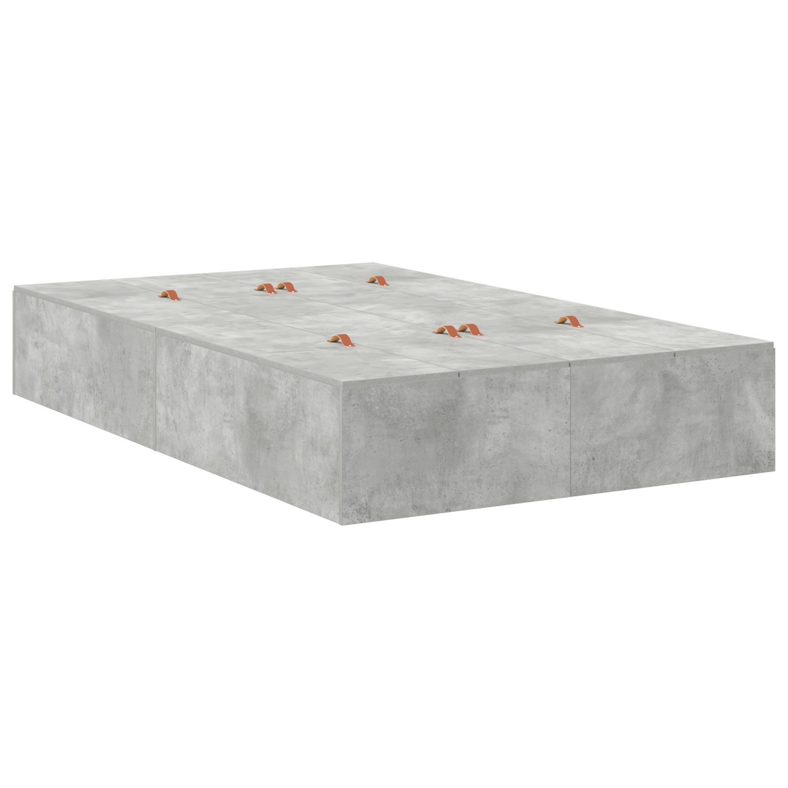 vidaXL Bett Bettgestell mit Stauraum, Beton günstig online kaufen